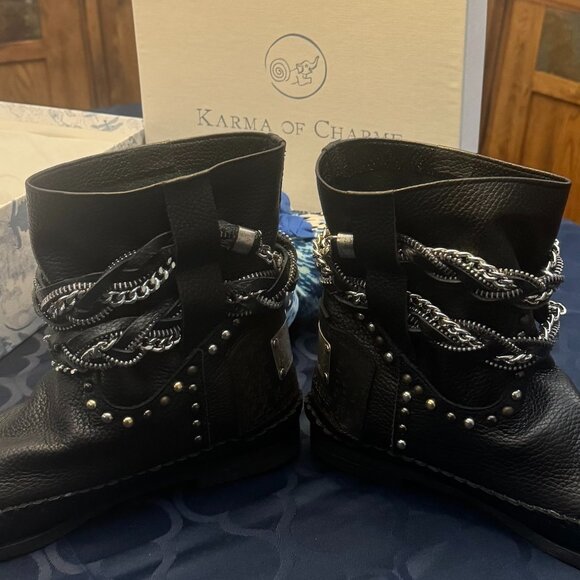 Karma of Charme Italian leather boho boots ~ 40 - Picture 10 of 13
